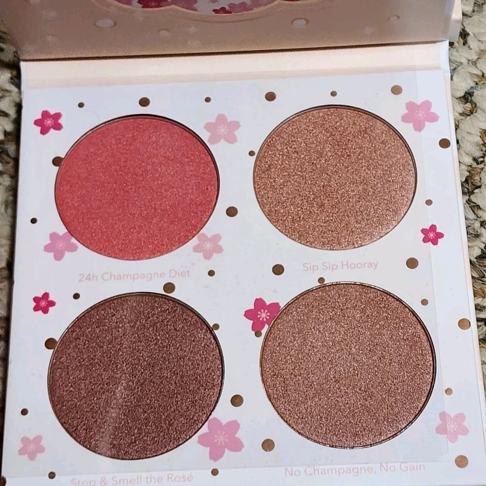 BEAUTY BAKERIE‎ Cotton Candy Champagne Blushlighter Palette -Full Size- 4 Shades